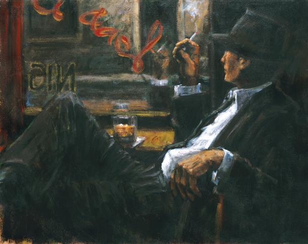 WHISKEY AT LAS BRUJAS II painting - Fabian Perez WHISKEY AT LAS BRUJAS II art painting